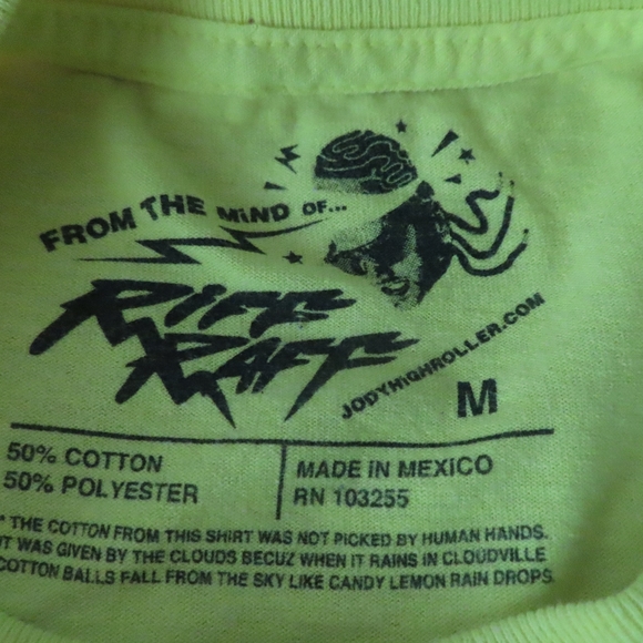 Rare RIFF RAFF Burly Boys Tee M raptee neon green - Picture 6 of 6